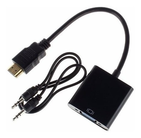 Conversor Hdmi A Vga +3.5mm Audio Consolas Notebooks Pc