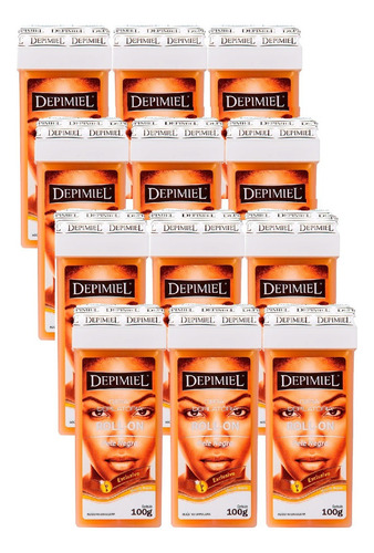 Depimiel Cera Depilatória Roll-on Pele Negra - 12 Unidades