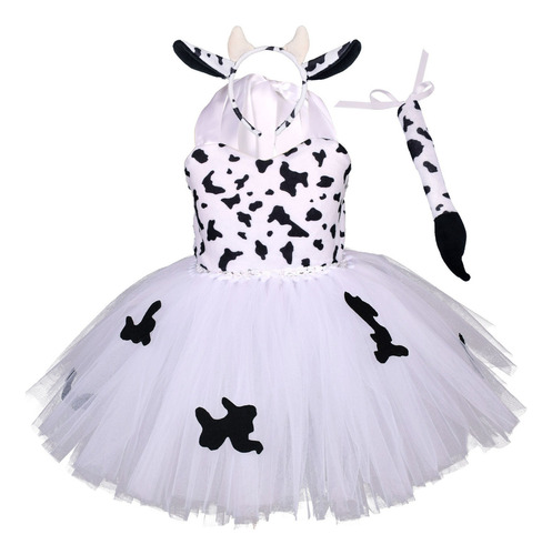 Vestido De Vaca Y Tigre Para Niños De Animal World Con Diade