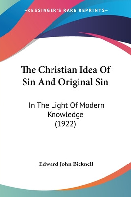 Libro The Christian Idea Of Sin And Original Sin: In The ...