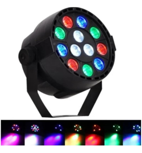 Canhão Refletor 12 Leds Rgb Jogo De Luz Eventos