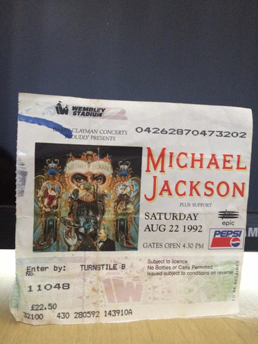 Ingresso Michael Jackson