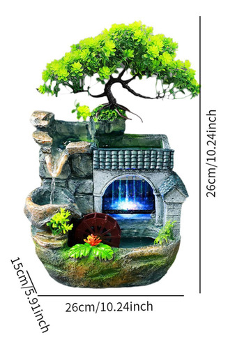 Fonte De Água Interna Com Luz Mini Cachoeira Eua 110v Plug