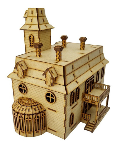 Imagen 2 de 5 de Rompecabezas 3d Mansión Locos Addams / Addams Maqueta