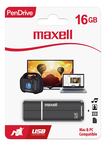 Pendrive Maxell Sil 16gb Color