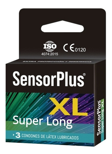 Sensor Plus Xl Super Long Preservativos Extra Grandes 3 Un