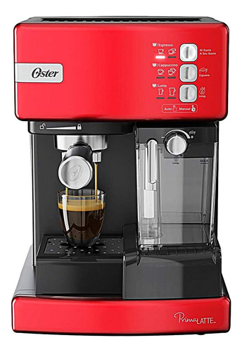 Oster Cafetera Automatica Espresso Roja Primalatte Bvstem660