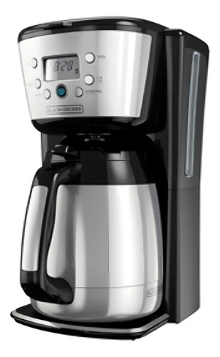 Cafetera Black+Decker CM2036S super automática negra y plateada de goteo