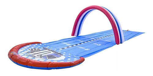 Escorregador Duplo Slide Inflável Jato Água Avenli Cor Azul