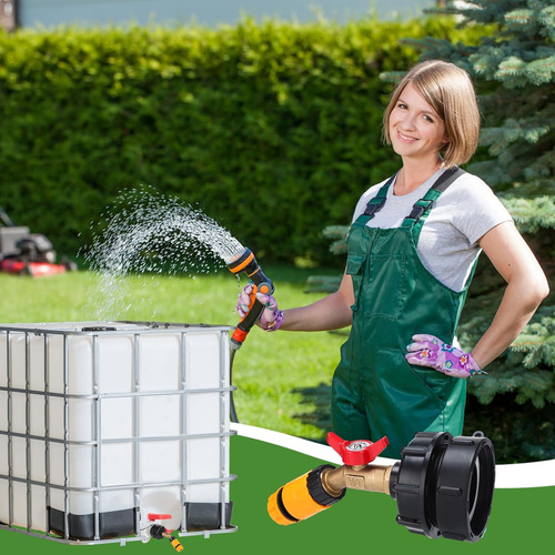 Adaptador De Tanque De Agua Ibc Tote, Ajuste De Rosca Fina P