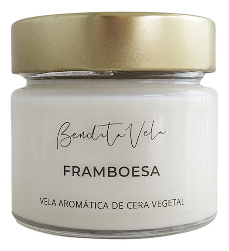 Imagem 2 de 2 de Vela Aromática De Cera Vegetal Framboesa 140 G