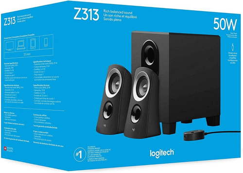 Imagen 6 de 6 de Bocinas Logitech Z313 Altavoces 2.1 Subwoofer 980-000401