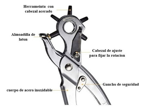 Kit De Pinzas Perforadora De Cuero Y De Ajuste De Ojales