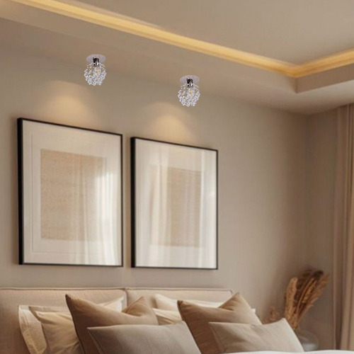 Candil 1 Luz Cristal Cortado Will Esfera Mini Petit Gamalux M10915/1 Color Cromado