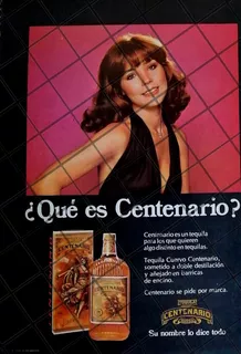 Cartel Publicitario Retro Tequila Cuervo Centenario 1975 625