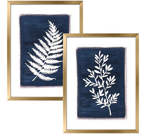 Artbyhannah 2 Pack 12x16 Wood Framed Botanical Wall Art Deco