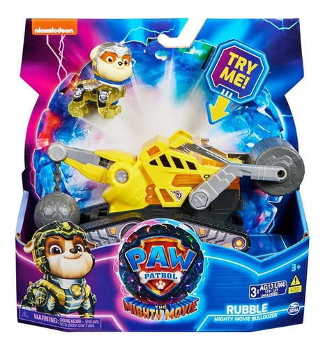 Paw Patrol Vehículo Mighty Movie Rubble