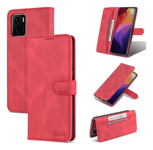 Funda De Piel Azns Skin Feel Para Vivo Y15s, Y15a Y T1 5g