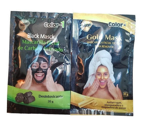 Mascarillas Oro+carbón Activado