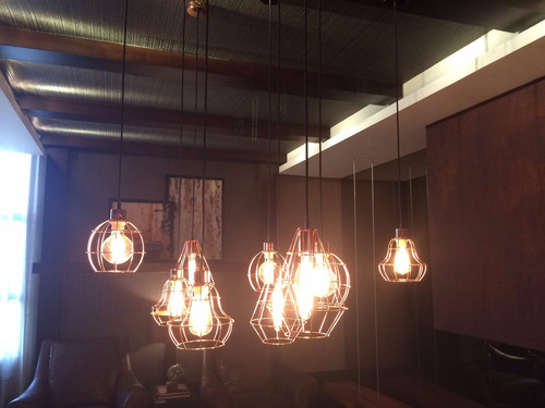 Imagem 8 de 8 de 2 Pendentes Industrial Cobre Aramado Bronze Retro Loft 4520