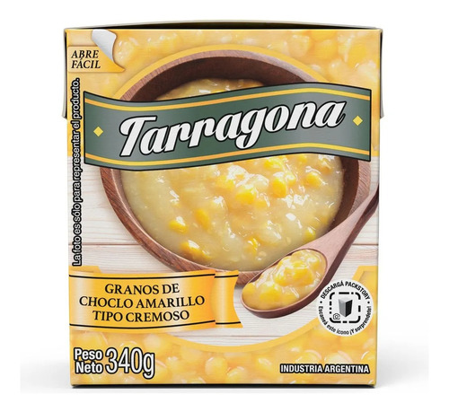 Paquete De Choclo Amarillo Cremoso Tetra 340g Tarragona 