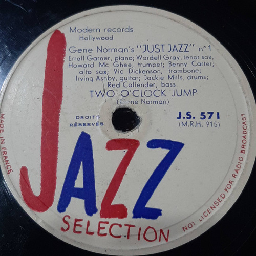 Pasta Gene Norman Just Jazz 1 Jazz Selection C264