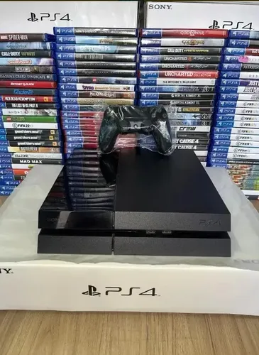 Playstation 4 Ps4 500 Gigas + 1 Jogo + 1 Controle (Recondicionado