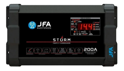 Carregador Bivolt Jfa Storm 200 Amperes Fonte Digital 