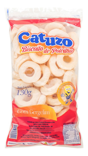 Biscoito Polvilho Com Gergelim Catuzo 130g - Cx/15 Un