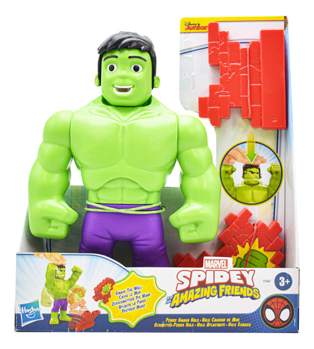 Marvel Spidey Hulk Aplastante Figura Con Expresion Hasbro