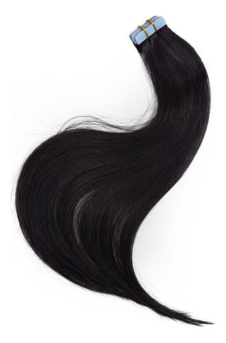 Cinta adhesiva para cabello humano Mega Hair, 60 cm, color marrón oscuro