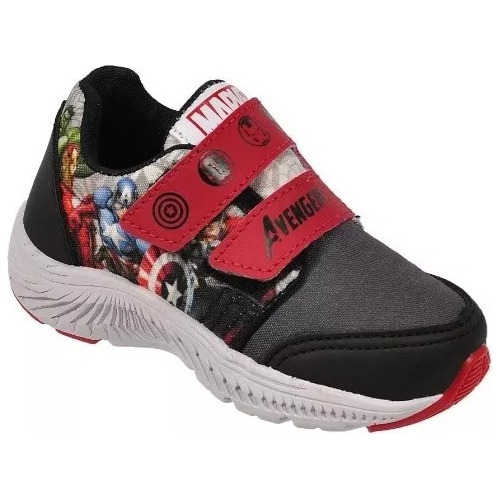 Zapatillas Marvel Avengers Para Niños Con Abrojo - Premium !