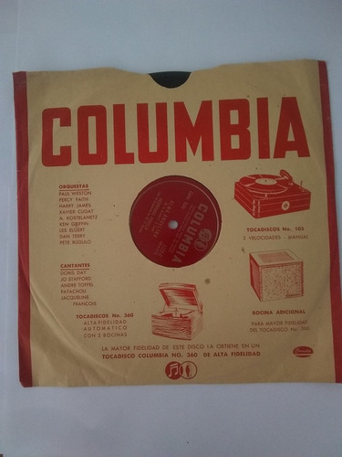 Hermanas Padilla 78 Rpm Columbia Disco Para Fonógrafo