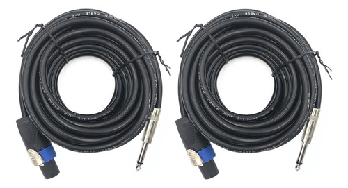 Itsrock Paquete De 2 Cables De Altavoz Speakon De 30 Pies A