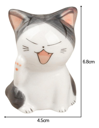 5 Estatua De Escultura De Gato Lindo De 4.5x6.8cm B