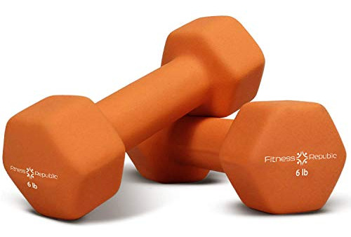 Fitness Republic Juego De 2 Mancuernas De Neopreno, Antidesl