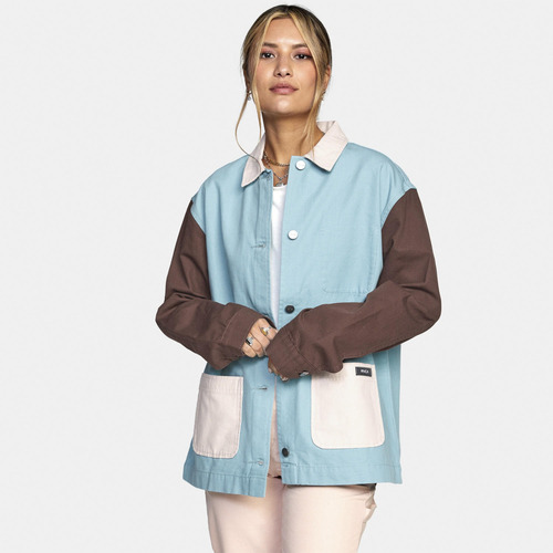 Chaqueta Mujer Chorelist Jacket Celeste Rvca