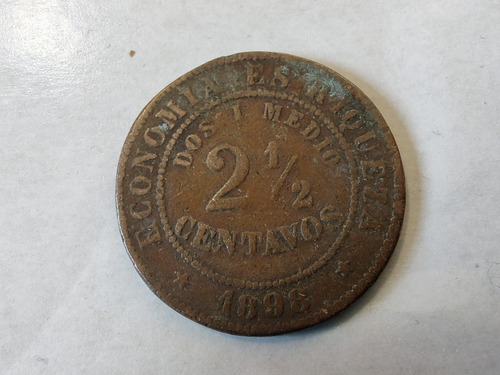 Moneda Chile 2 1/2 Centavos 1895 (x470