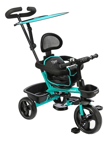 Triciclo Bebe Felcraft Little Tiger Fit Direccional Barral Color Aqua