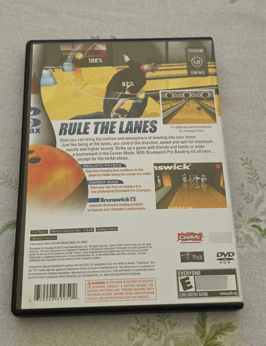 Brunswick Pro Bowling Ps2 Original - Ntsc (Usado)
