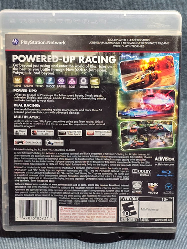 Blur | Ps3 Playstation 3 Original Sin Manual (Reacondicionado)
