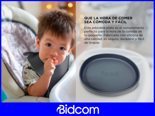 Plato De Comida 100% Silicona Apto Microondas Bebe Gadnic