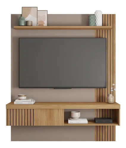 comprar Neloja Estante Painel Para Tv Moderno Até 55 Polegadas Suspenso Sala E Quarto Ripado Rack Luxo Completo 1,50 Cm Cor Fendiu002Fburiti