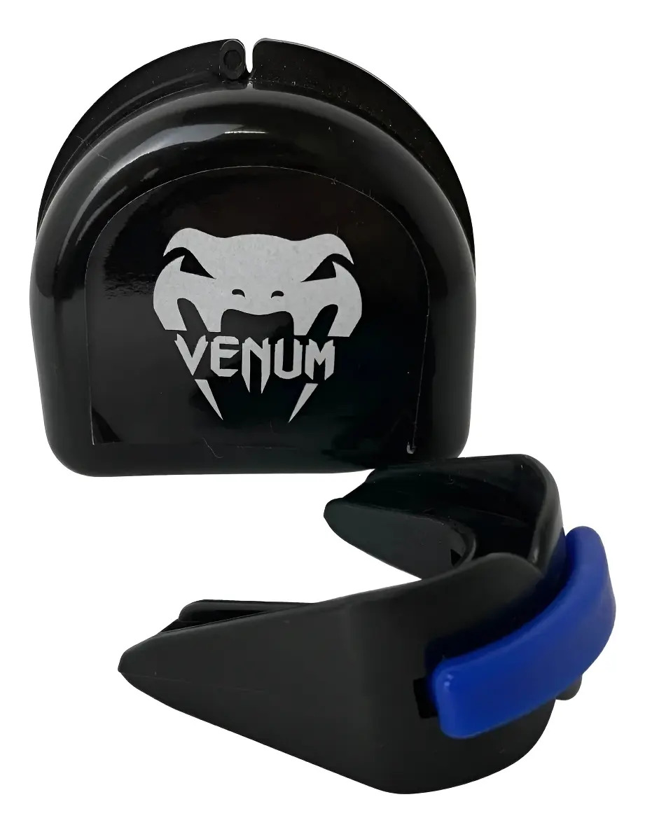 Protetor Bucal Duplo Com Estojo Muay Thai Boxe Mma Venum Sabor Sem Sabor