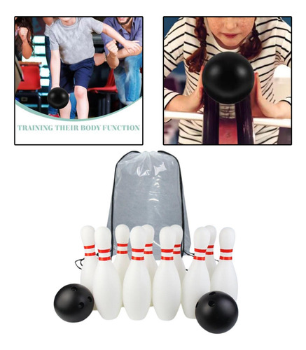 Juego De Bolos Para Niños 10 Pines Y 2 Bolas Juguetes De
