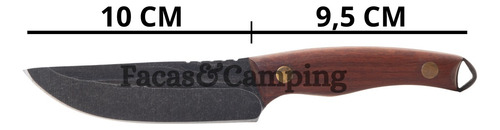 Faca Skinner Estilo Country Artesanal Resistente Aço Madeira