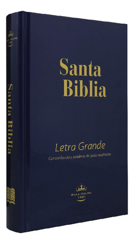 Biblia Reina Valera 1960 Letra Grande Tapa Dura Azul 