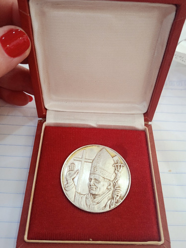 Medalla Visita De Juan Pablo Ii Ano 1988 De Plata