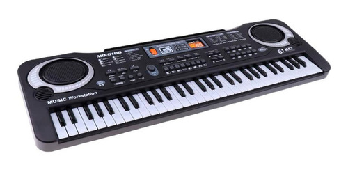 Imagen 7 de 10 de Organo Teclado Musical Infantil Microfono Mq6106 5 Octavas