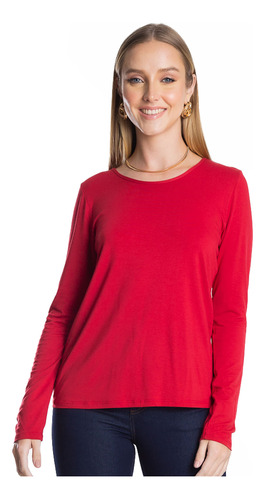 Blusa Feminina Manga Longa Rovitex Vermelho